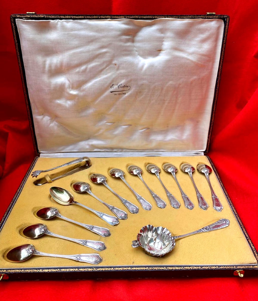 Coffret petites cuillères à thé en argent