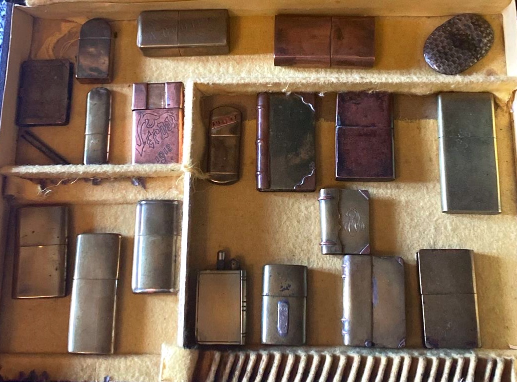 Bronze And Brass Trench Lighter Poilu Soldier-photo-1