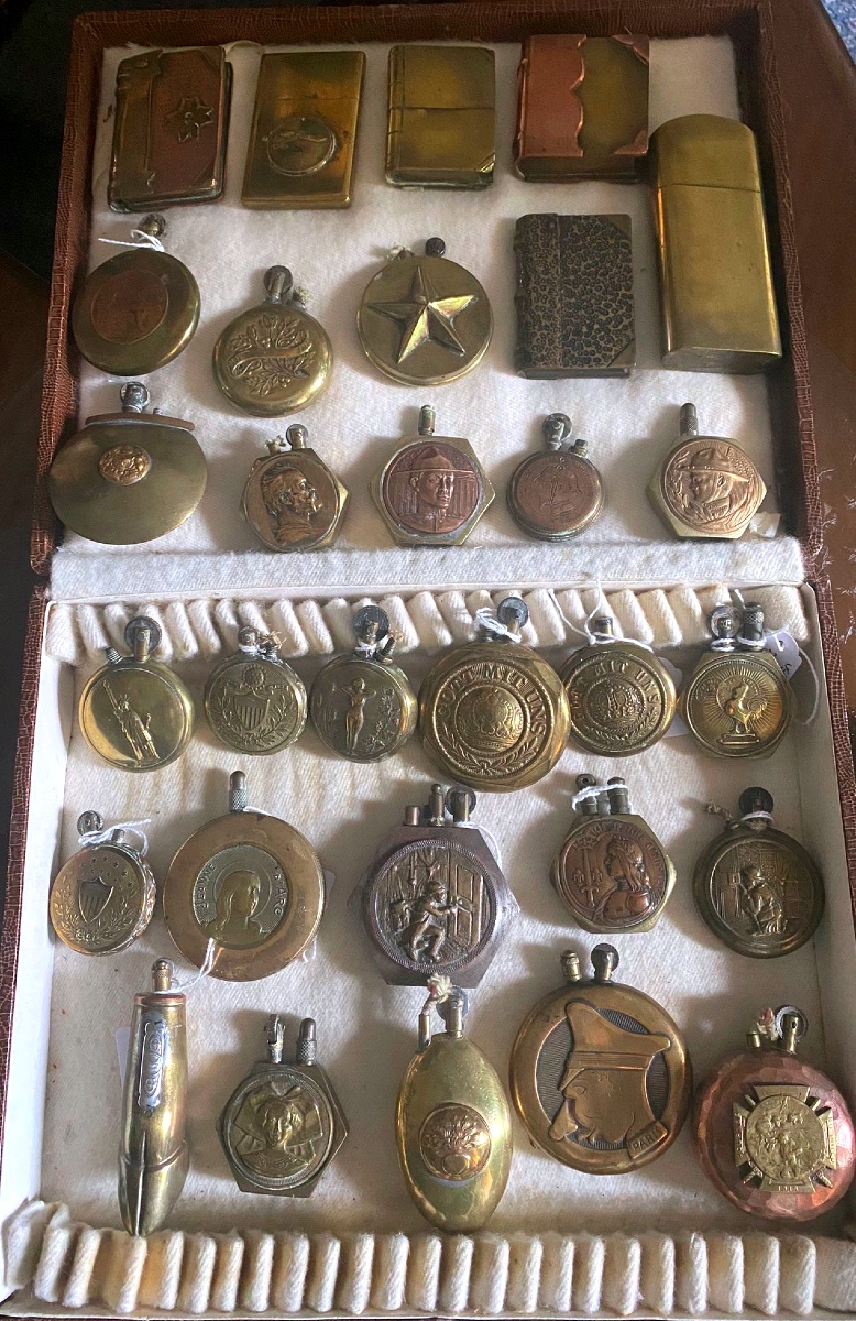 Bronze And Brass Trench Lighter Poilu Soldier