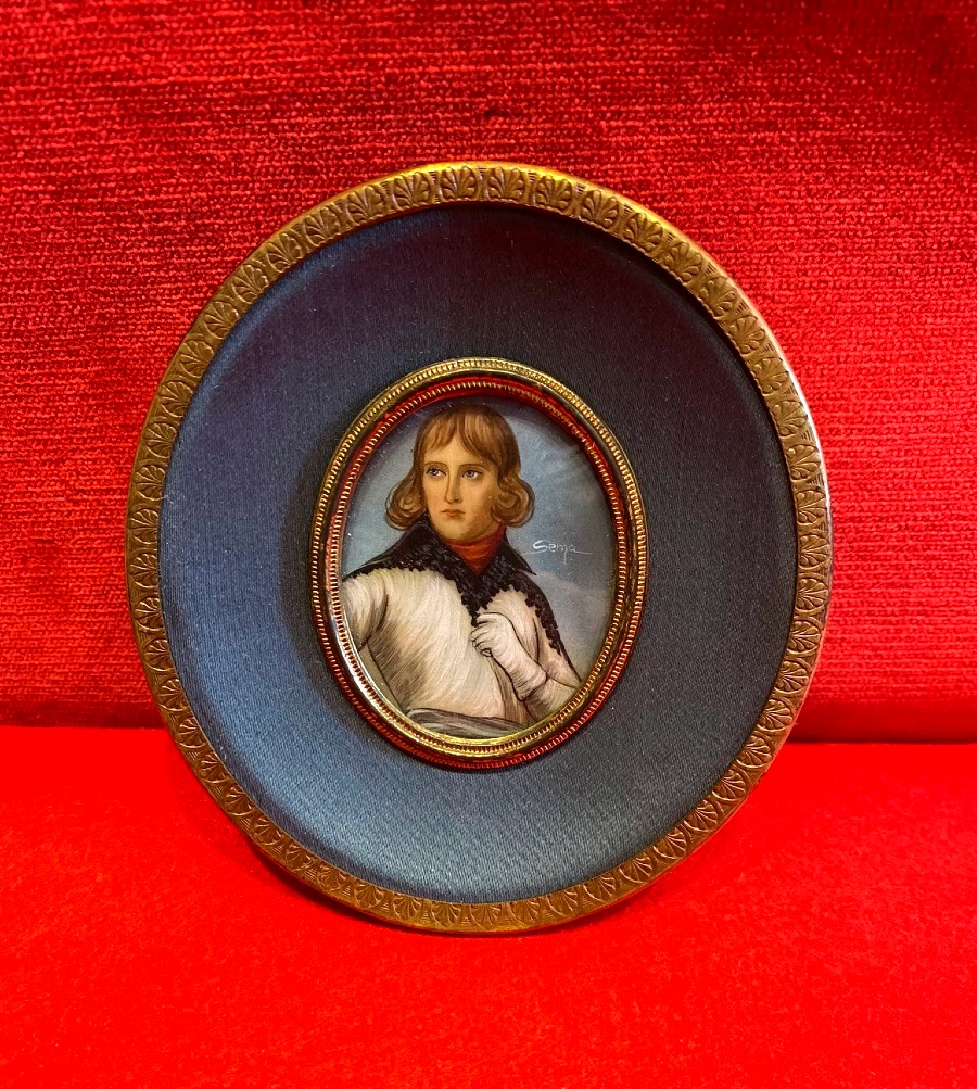 Pair Of Miniatures On Ivory Signed Sema-photo-2