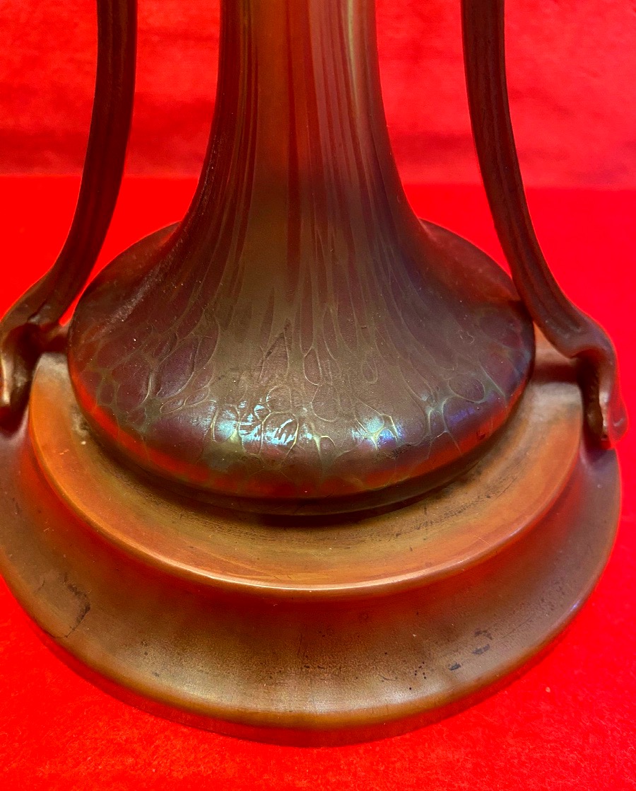 Iris-finish Glass Vase By Ferdinand Von Poschinger-photo-2