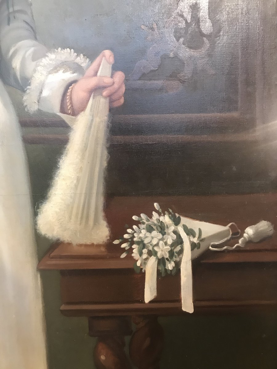 Tableau d'une jeune mariée en pied 1m96-photo-4