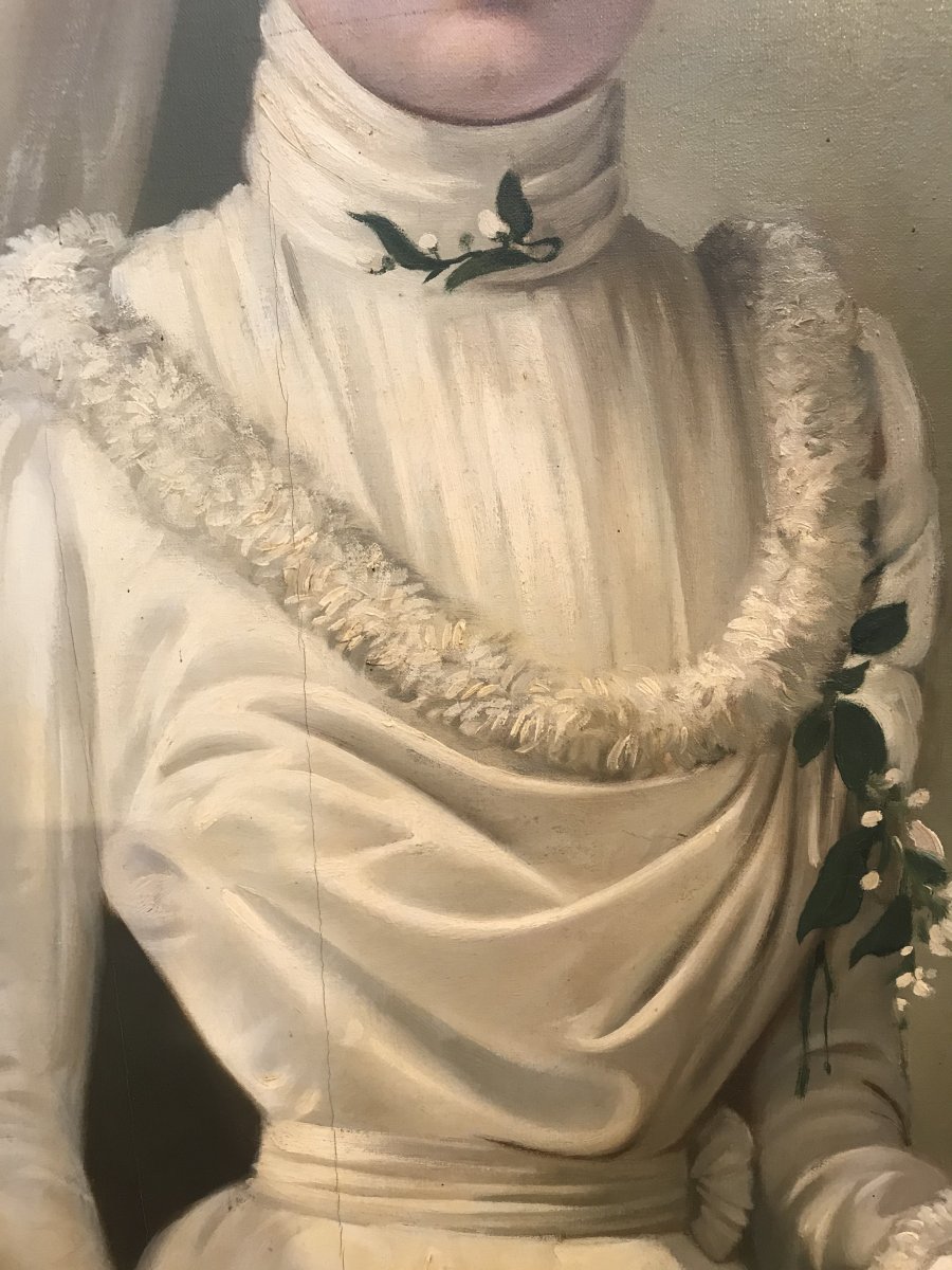 Tableau d'une jeune mariée en pied 1m96-photo-2