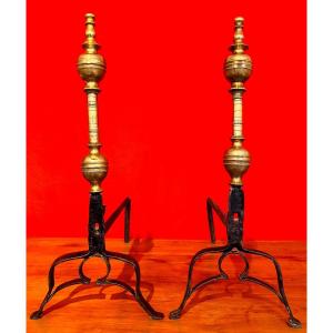 Pair Of Andirons Haute Epoque