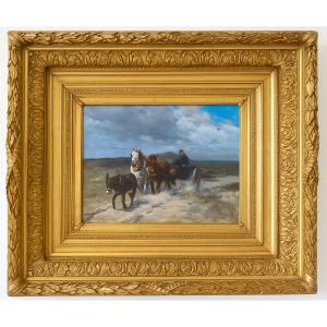 Tableau huile sur bois Henry Schouten