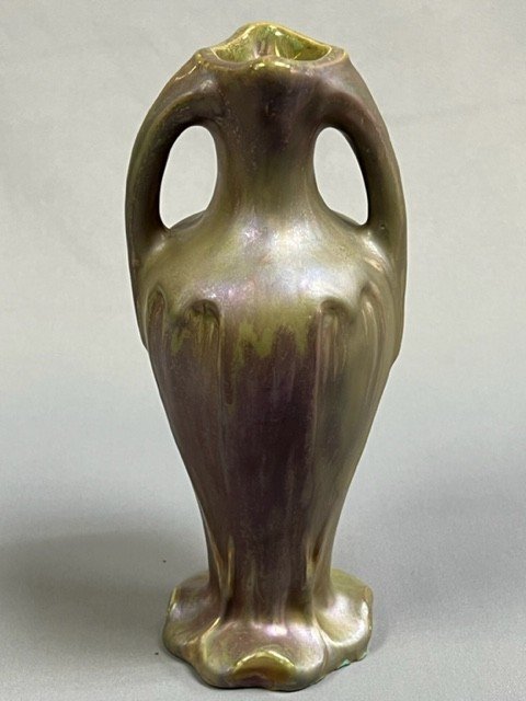 RAMBERVILLERS VASE ART NOUVEAU par Albert SCHNEIDER (violet)-photo-2