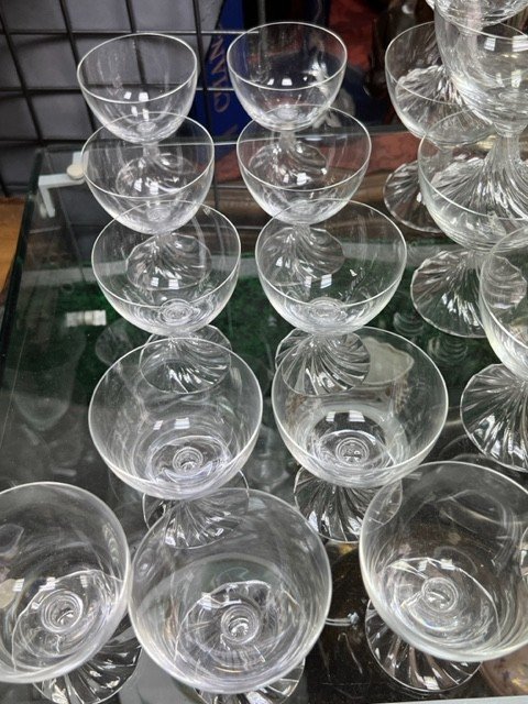 "lalique Service Of Glasses "rambouillet Model" 46 Glasses-photo-5