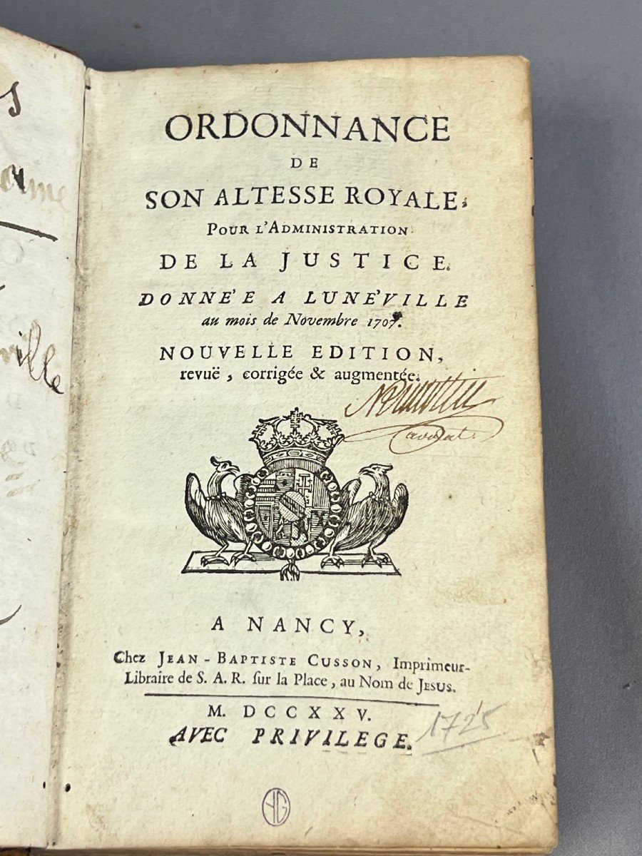 Order Of His Royal Highness For Justice Given At Luneville. Nancy 1725-photo-4