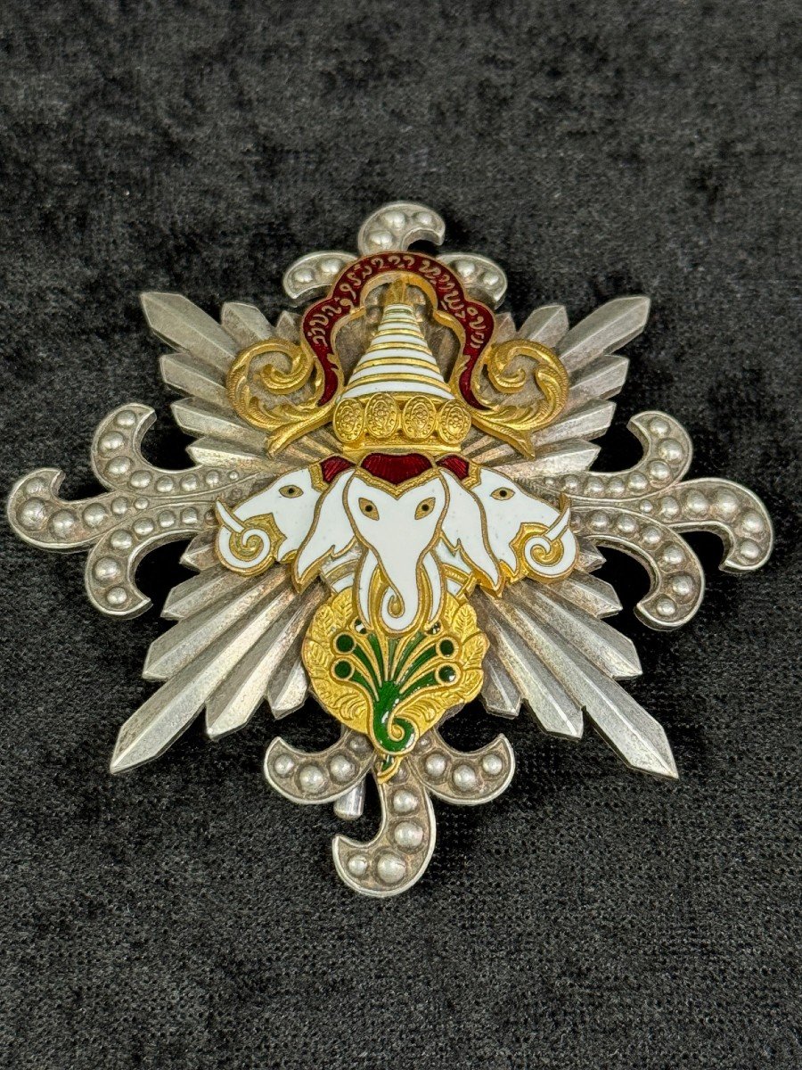 PLAQUE de GRAND CROIX de l’ORDRE du MILLION d’ELEPHANTS et du PARASOL BLANC-photo-8