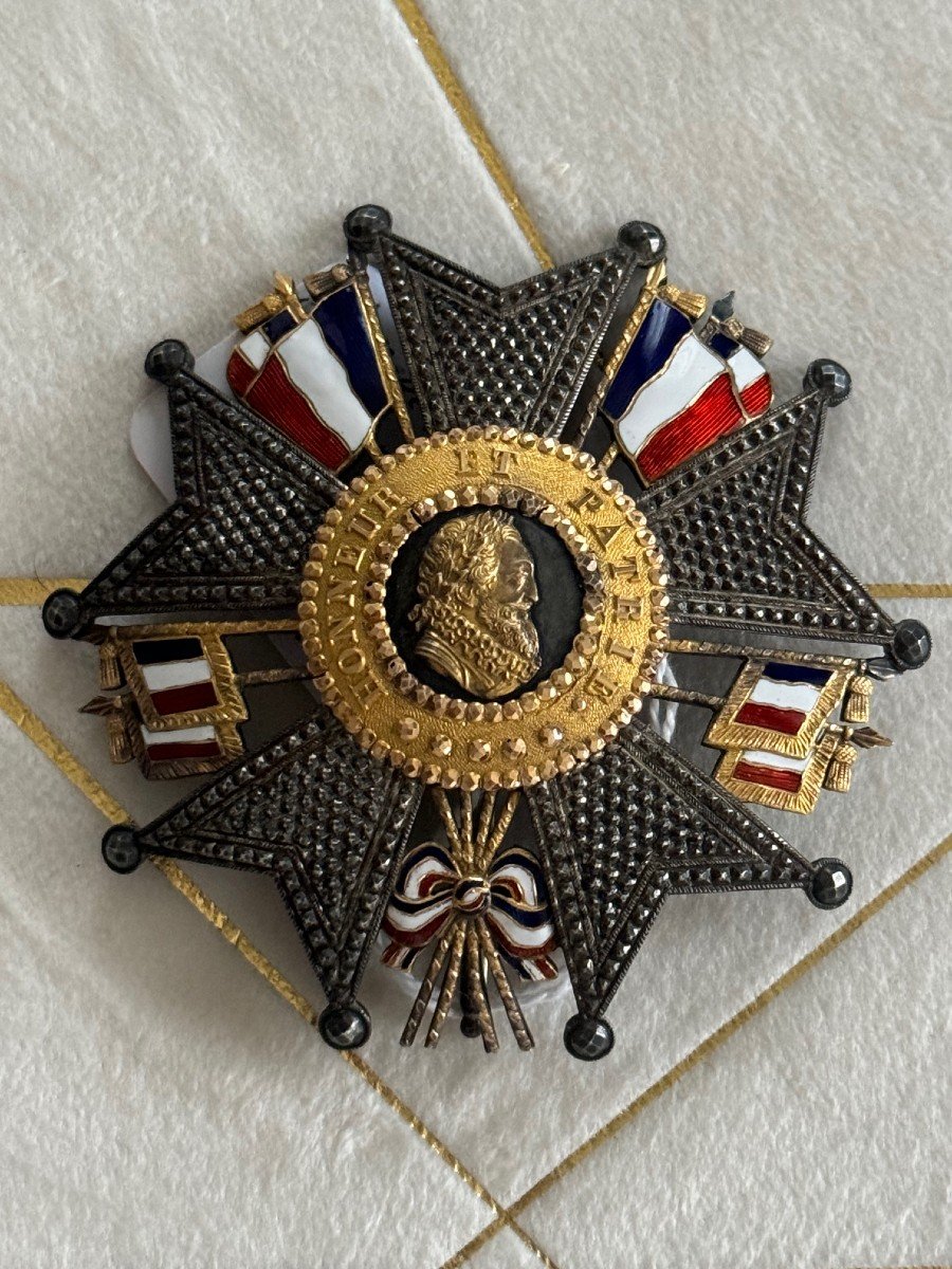 PLAQUE de GRAND CROIX  l’ORDRE de la LEGION d’HONNEUR  Modèle  MONARCHIE de JUILLET 1830-1848-photo-3