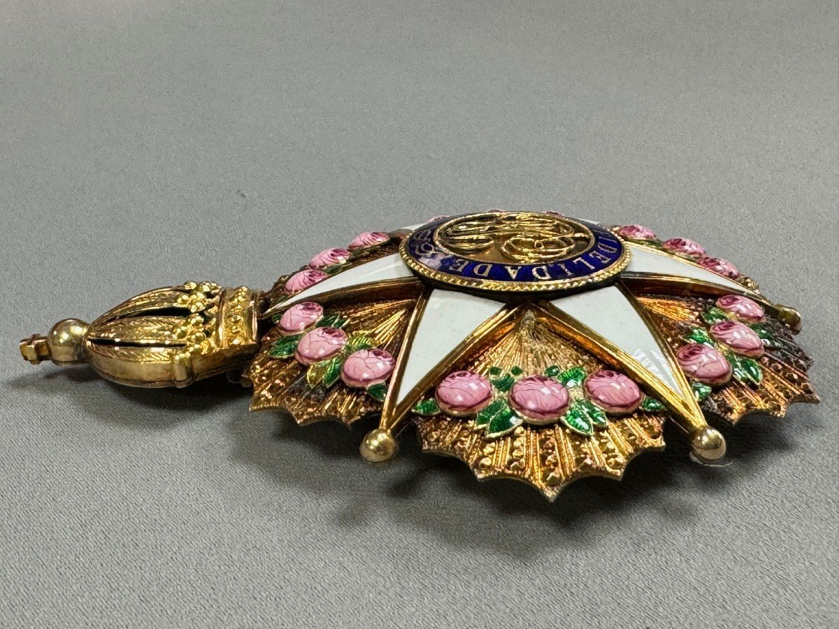 Brazil: Plaque Of Grand Cross Or Grand Officer Of The Imperial Order Of The Rose Of Brazil-photo-3