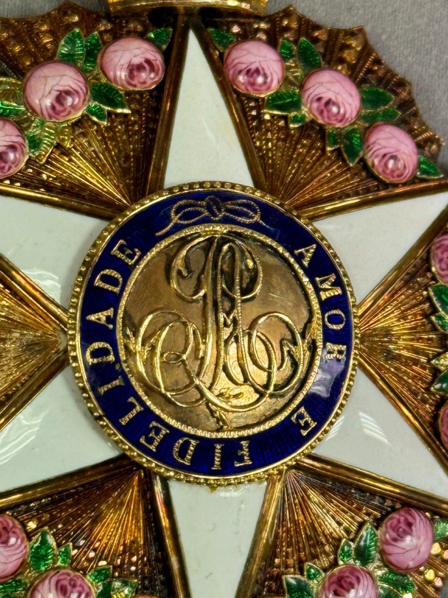 Brazil: Plaque Of Grand Cross Or Grand Officer Of The Imperial Order Of The Rose Of Brazil-photo-2