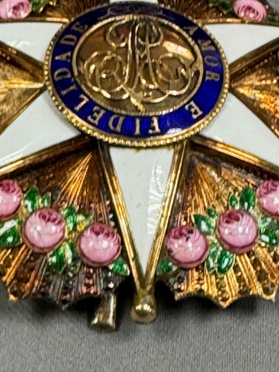 Brazil: Plaque Of Grand Cross Or Grand Officer Of The Imperial Order Of The Rose Of Brazil-photo-4