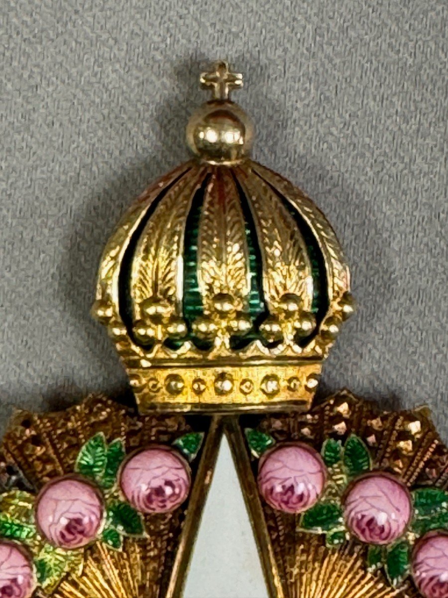 Brazil: Plaque Of Grand Cross Or Grand Officer Of The Imperial Order Of The Rose Of Brazil-photo-5
