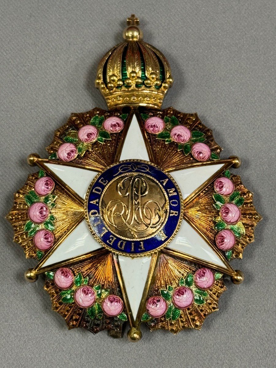 Brazil: Plaque Of Grand Cross Or Grand Officer Of The Imperial Order Of The Rose Of Brazil-photo-8