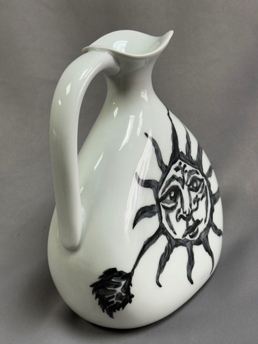 Lurcat Jean (1892-1966) Porcelain Jug With Signature Of Jean Lurcat-photo-4