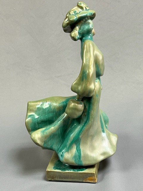 Rambervillers Ceramic Stoneware “elegant In Hat” Unknown Piece-photo-2