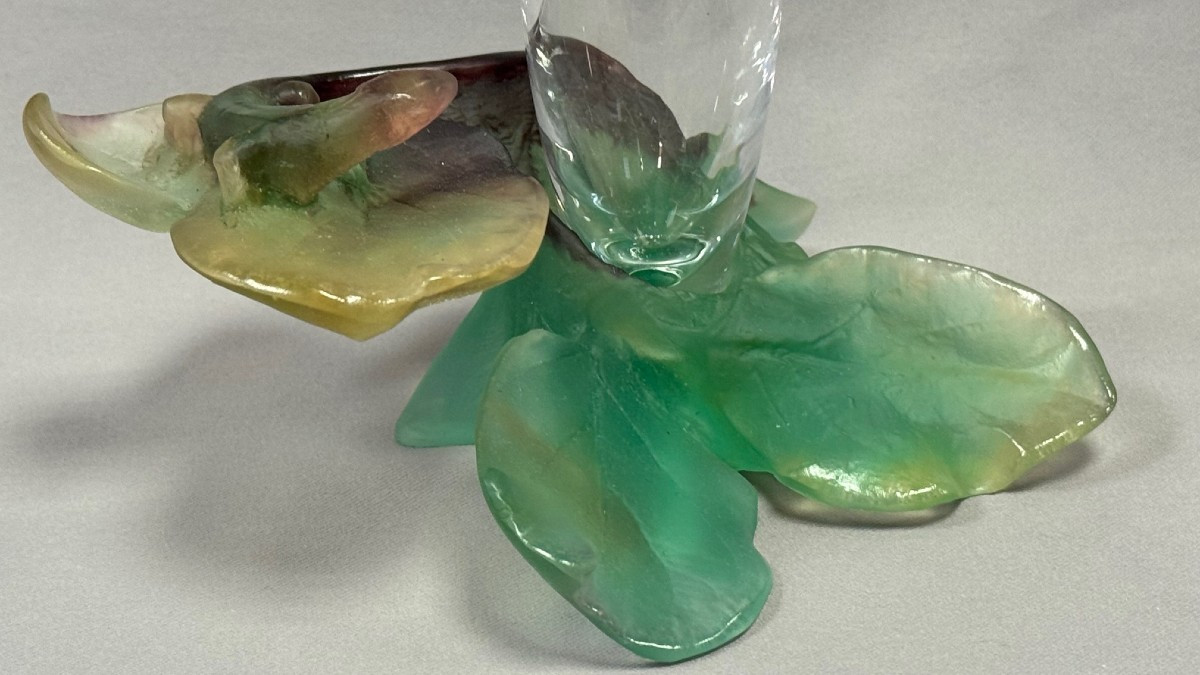 Daum: Lizard Vase From Maison Daum Nancy Without Its Box-photo-2