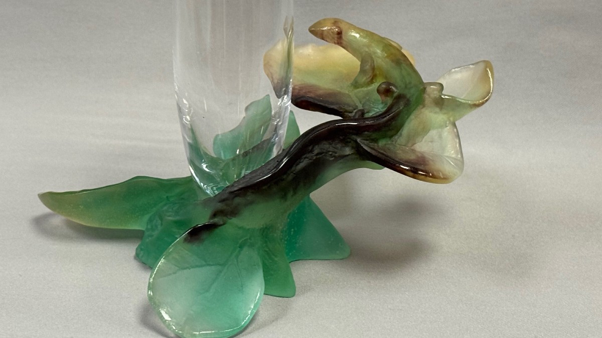 Daum: Lizard Vase From Maison Daum Nancy Without Its Box-photo-1