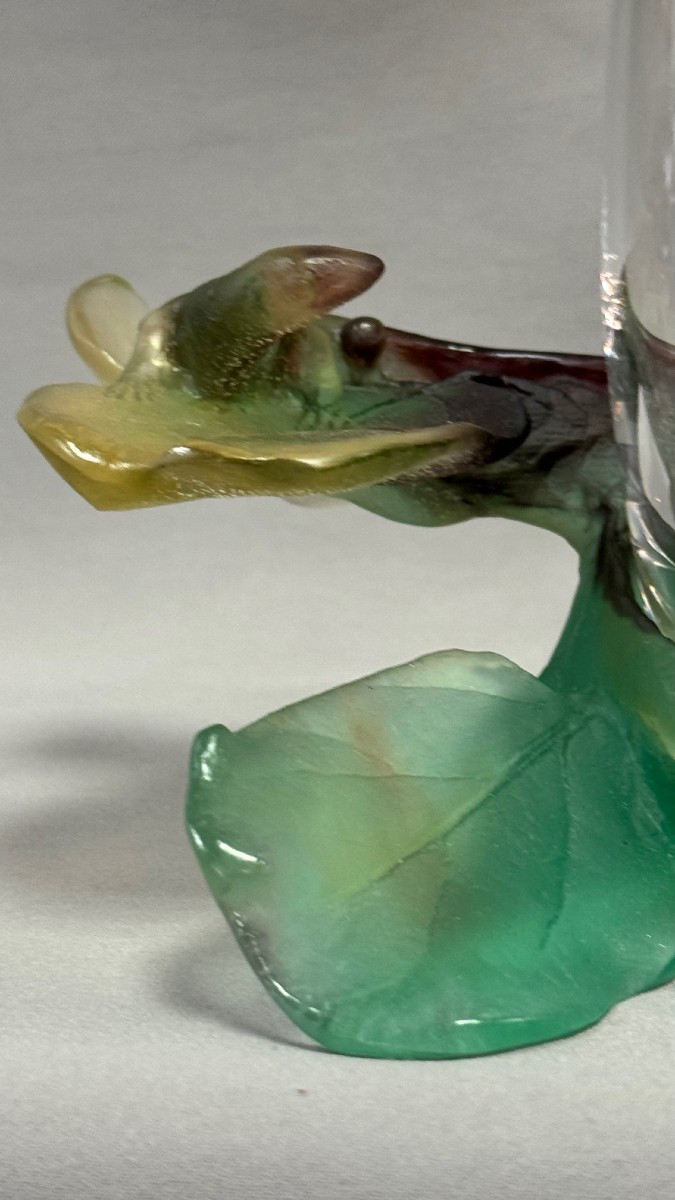 Daum: Lizard Vase From Maison Daum Nancy Without Its Box-photo-4