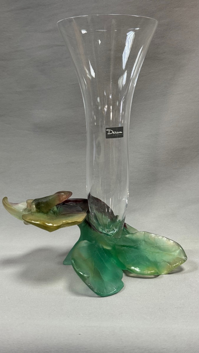 Daum: Lizard Vase From Maison Daum Nancy Without Its Box