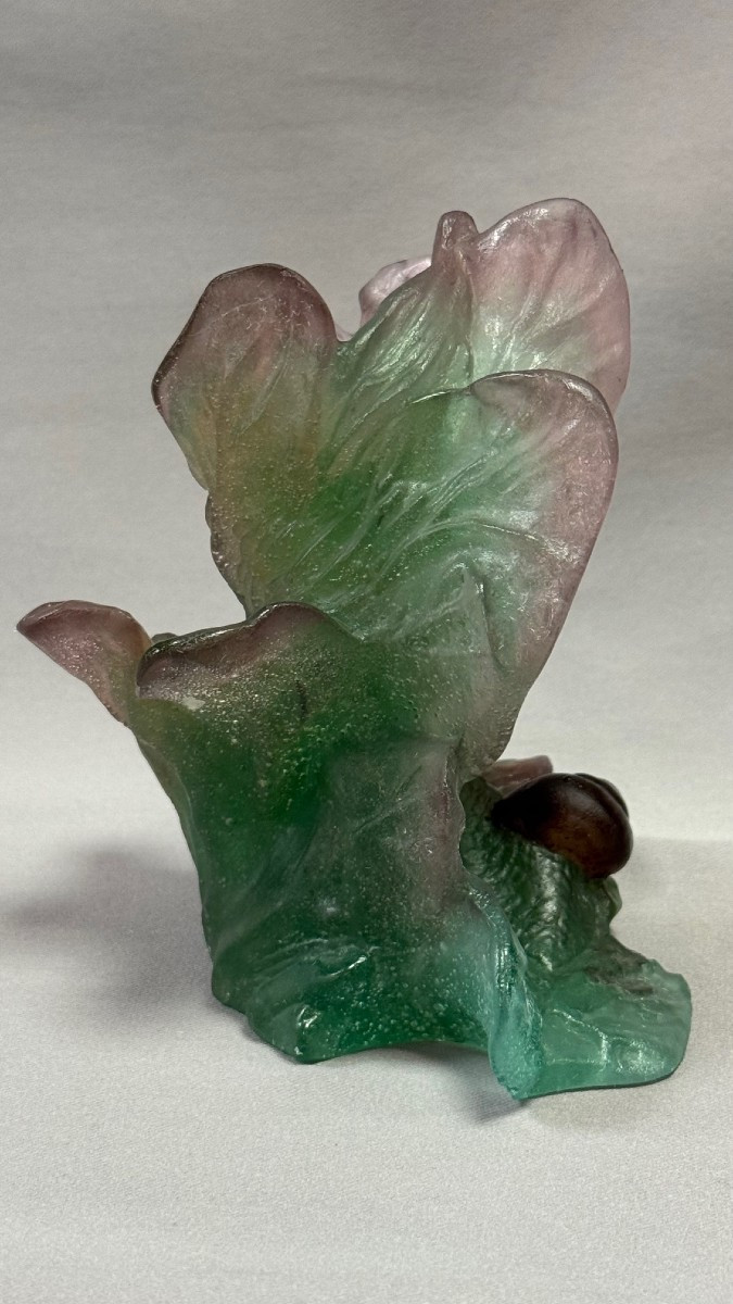 Daum: Escargot Candle Holder From Daum In Nancy With Its Box-photo-1
