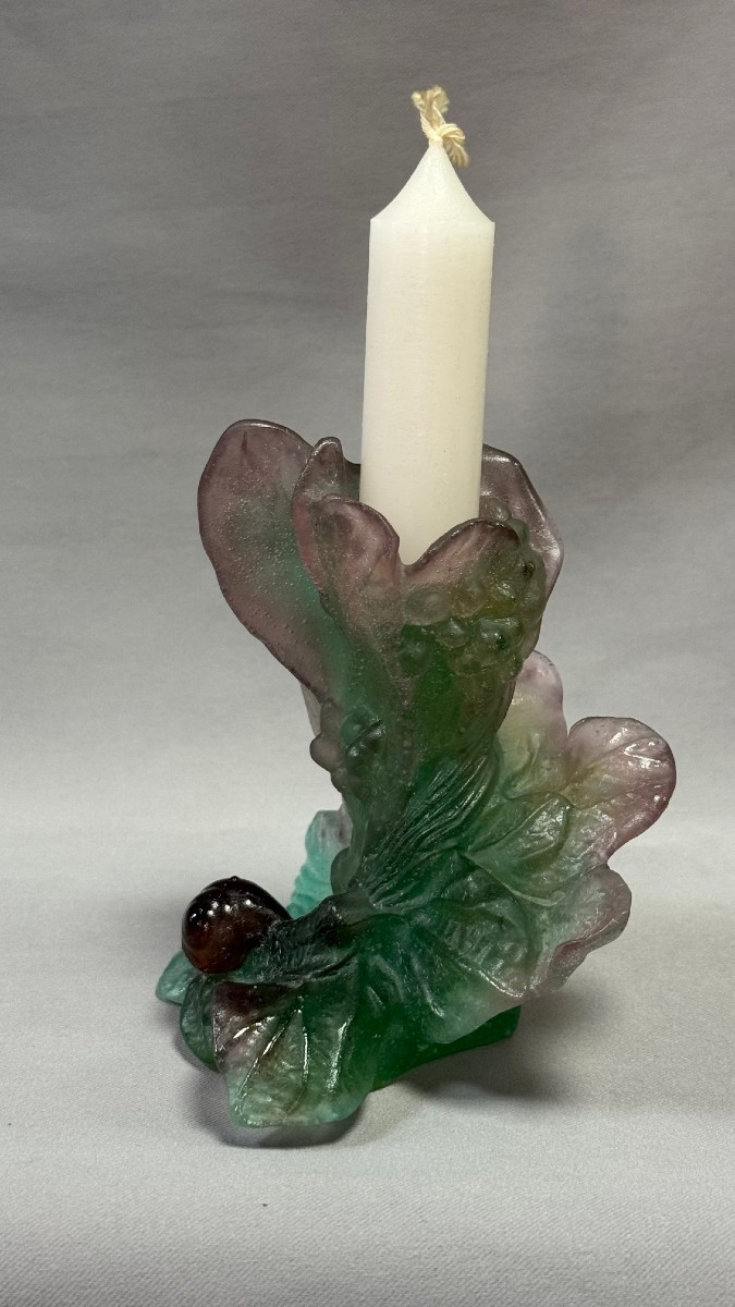 Daum: Escargot Candle Holder From Daum In Nancy With Its Box-photo-5