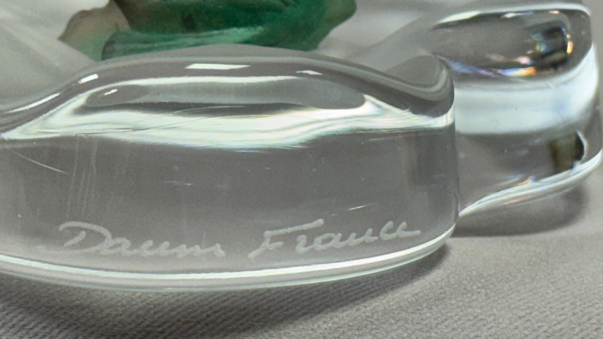 Daum: Frog On A Transparent Sheet, From The Daum House In Nancy With Its Box-photo-5