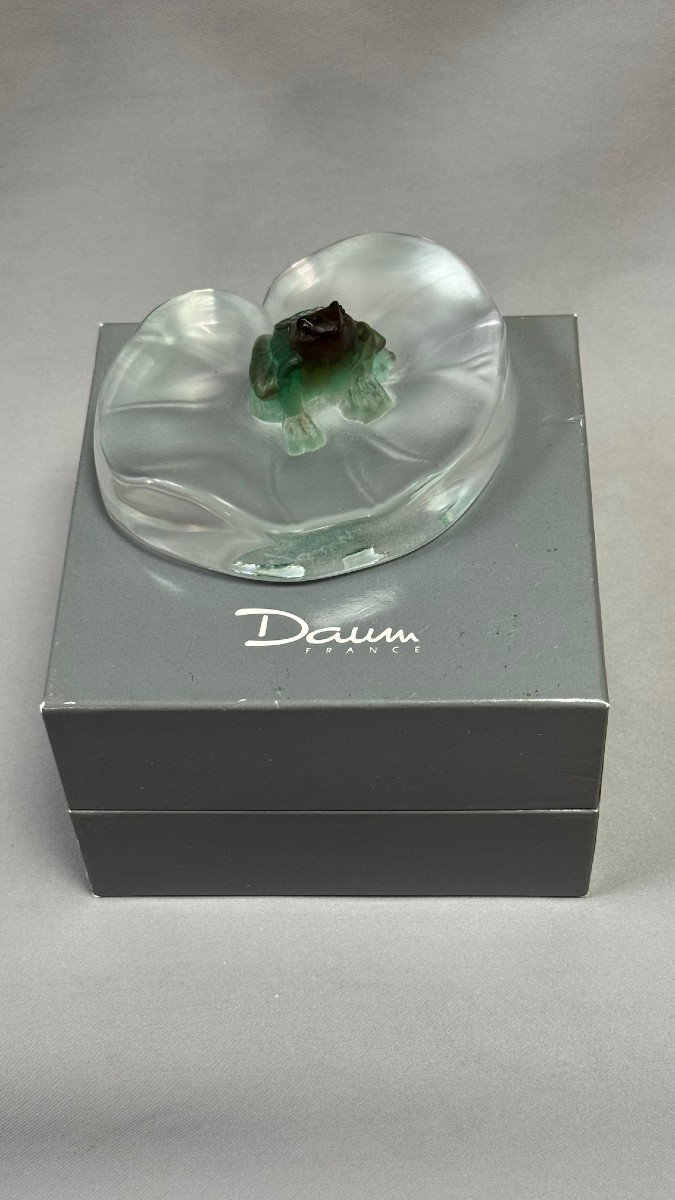 Daum: Frog On A Transparent Sheet, From The Daum House In Nancy With Its Box-photo-7