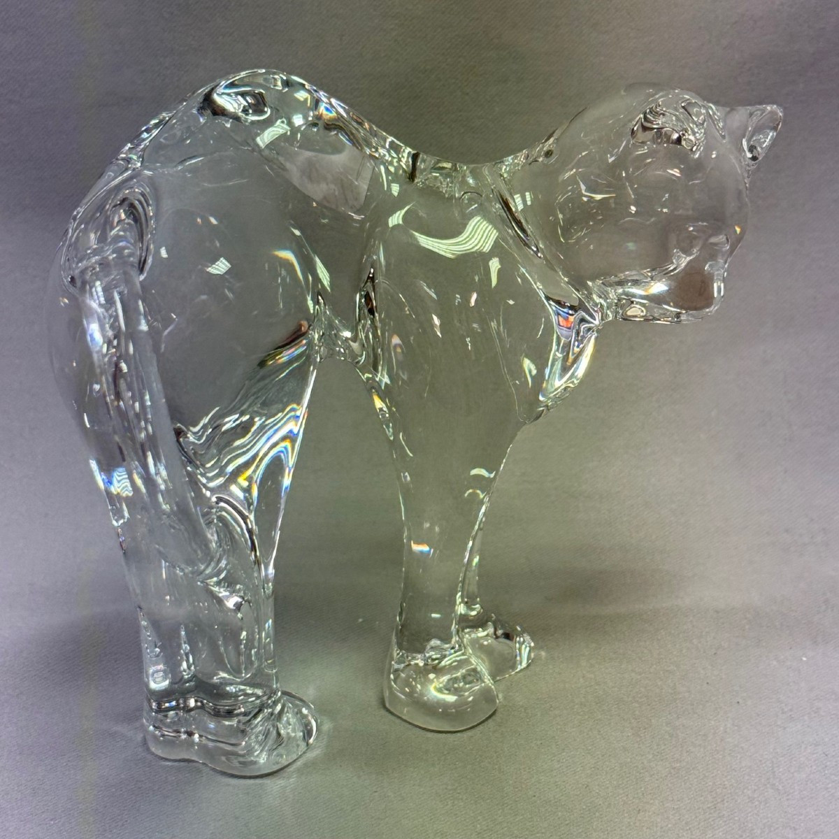 BACCARAT : Grand CHAT de la maison Baccarat en boite-photo-3