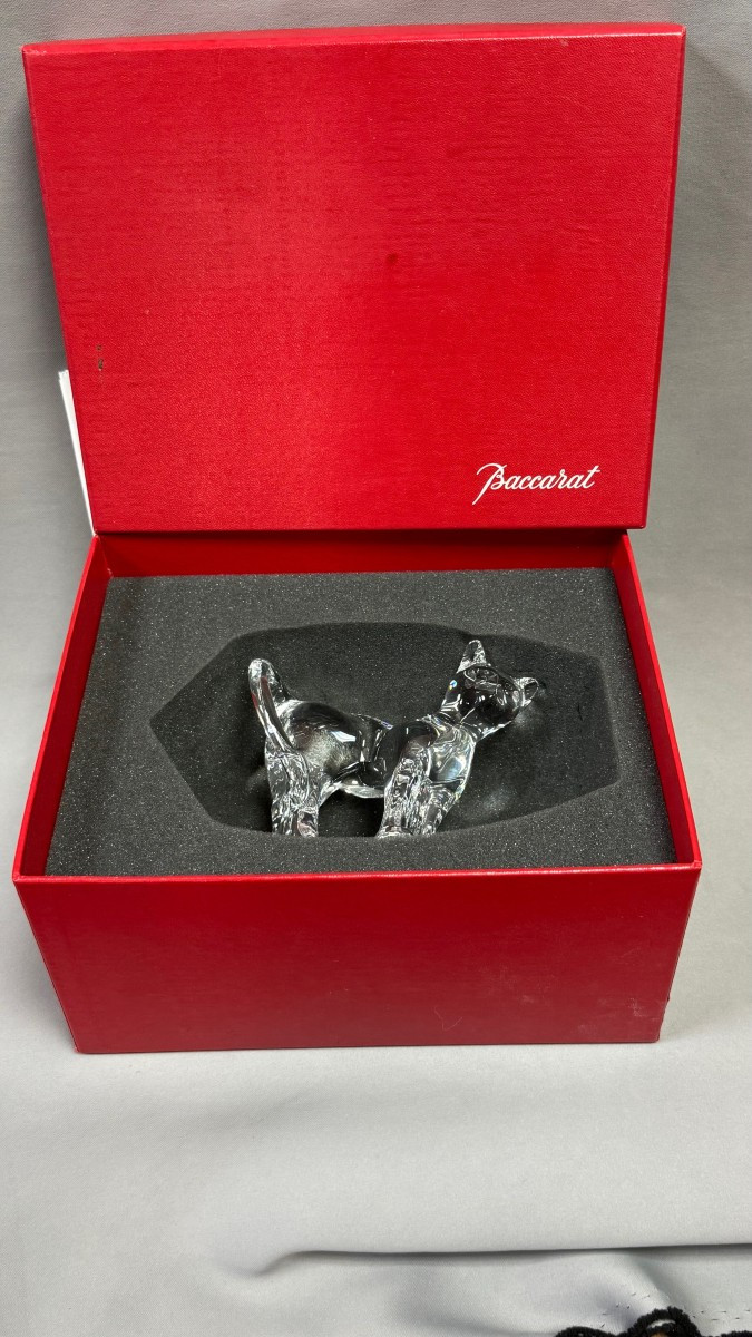 BACCARAT : Grand CHAT de la maison Baccarat en boite-photo-1