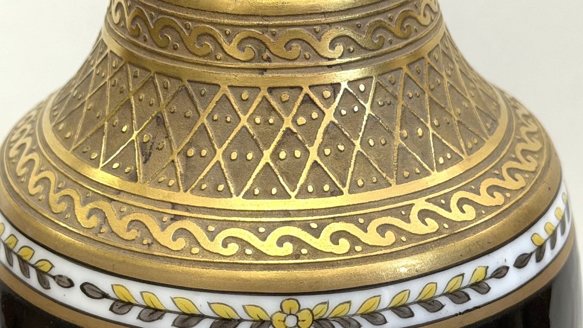 ROVINA EPINAL, VASE EN PORCELAINE,  MODELE AUX ANGES (INCONNU ET PIECE UNIQUE)-photo-2