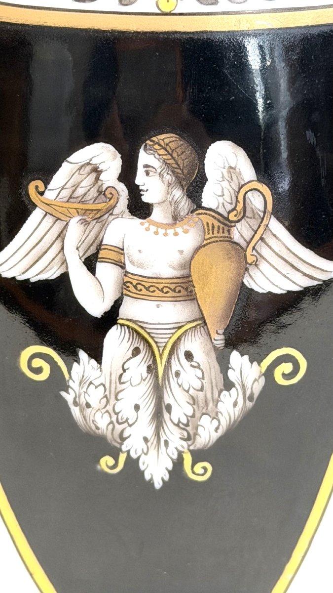 ROVINA EPINAL, VASE EN PORCELAINE,  MODELE AUX ANGES (INCONNU ET PIECE UNIQUE)-photo-4