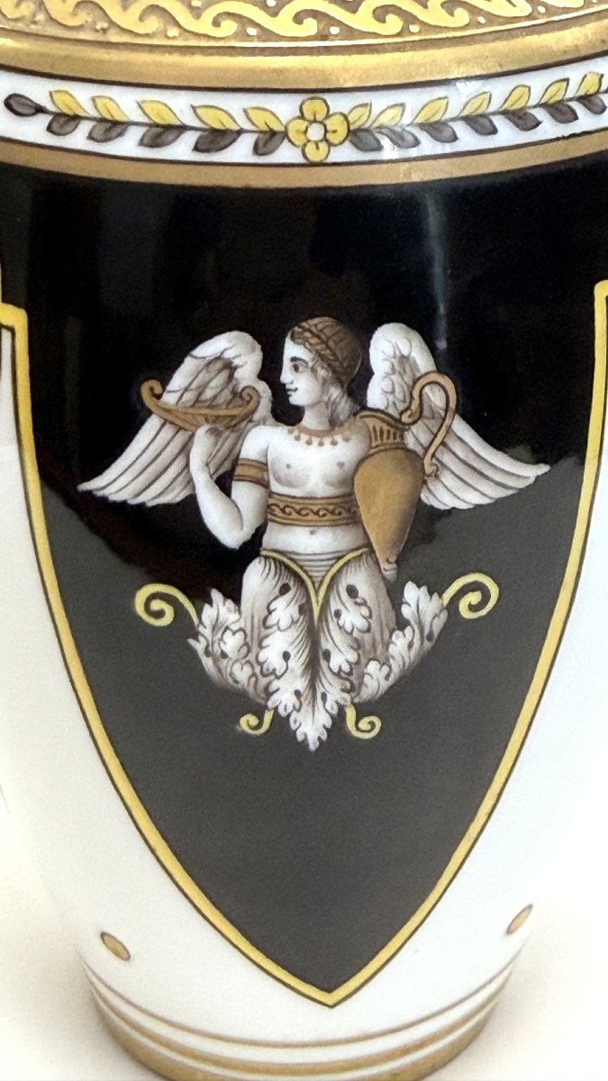 ROVINA EPINAL, VASE EN PORCELAINE,  MODELE AUX ANGES (INCONNU ET PIECE UNIQUE)-photo-3