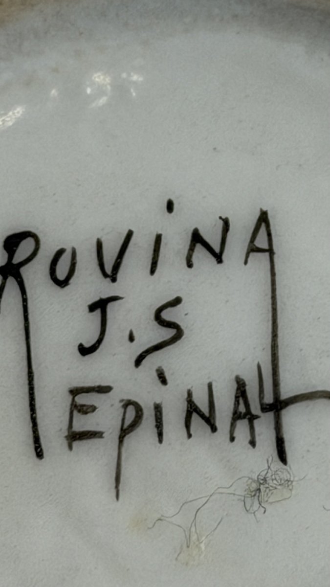 ROVINA EPINAL, VASE EN PORCELAINE,  MODELE AUX ANGES (INCONNU ET PIECE UNIQUE)-photo-4