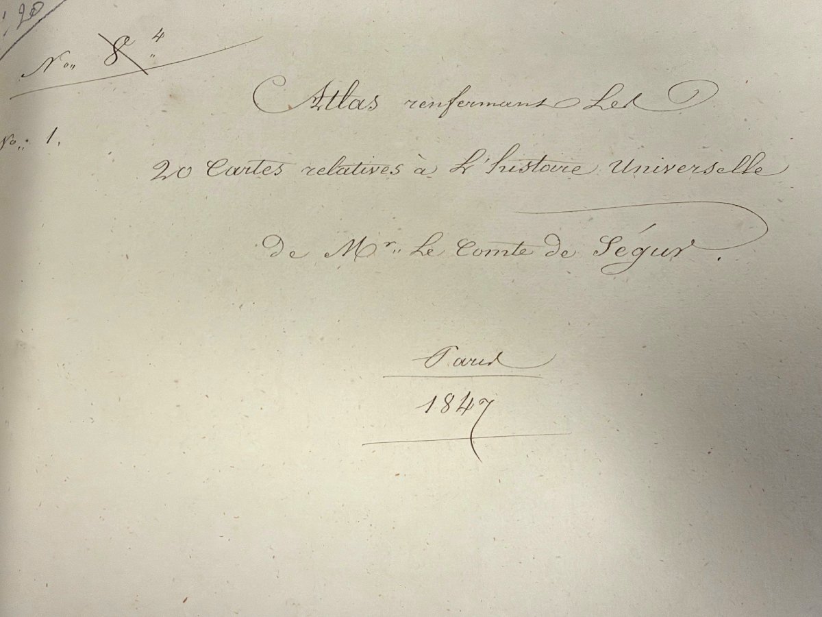 Atlas By The Count Of Ségur, Paris, 1847, Containing 20 Maps Related To World History-photo-3