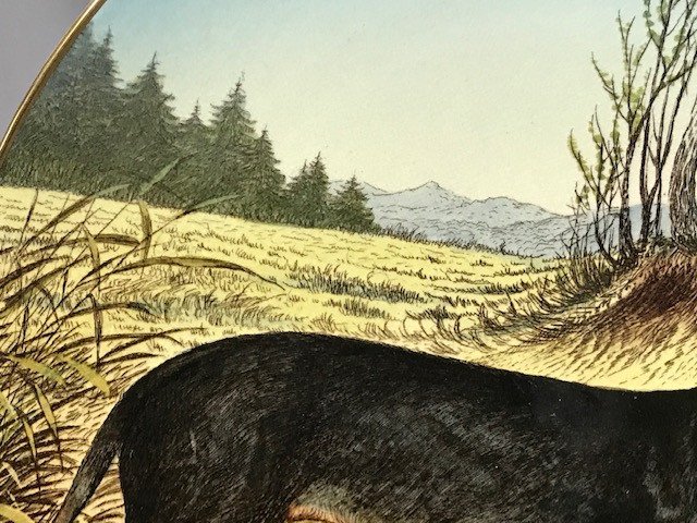 PLAT SUR LA CHASSE , BELLE FACTURE, TRES DECORATIF POUR COLLECTIONNEUR SUR LE SUJET-photo-3