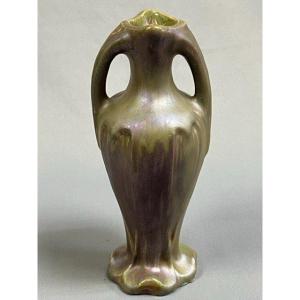 RAMBERVILLERS VASE ART NOUVEAU par Albert SCHNEIDER (violet)