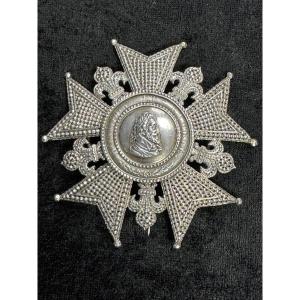 PLAQUE de GRAND CROIX de l’ORDRE de la LEGION d’HONNEUR  Modèle  RESTAURATION  1815- 1830