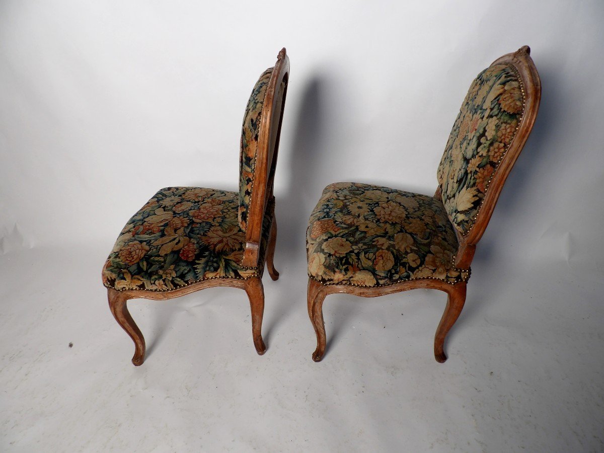 2 18th Century Chairs By Jacques Deshetres-photo-3