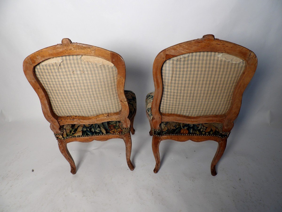 2 18th Century Chairs By Jacques Deshetres-photo-4