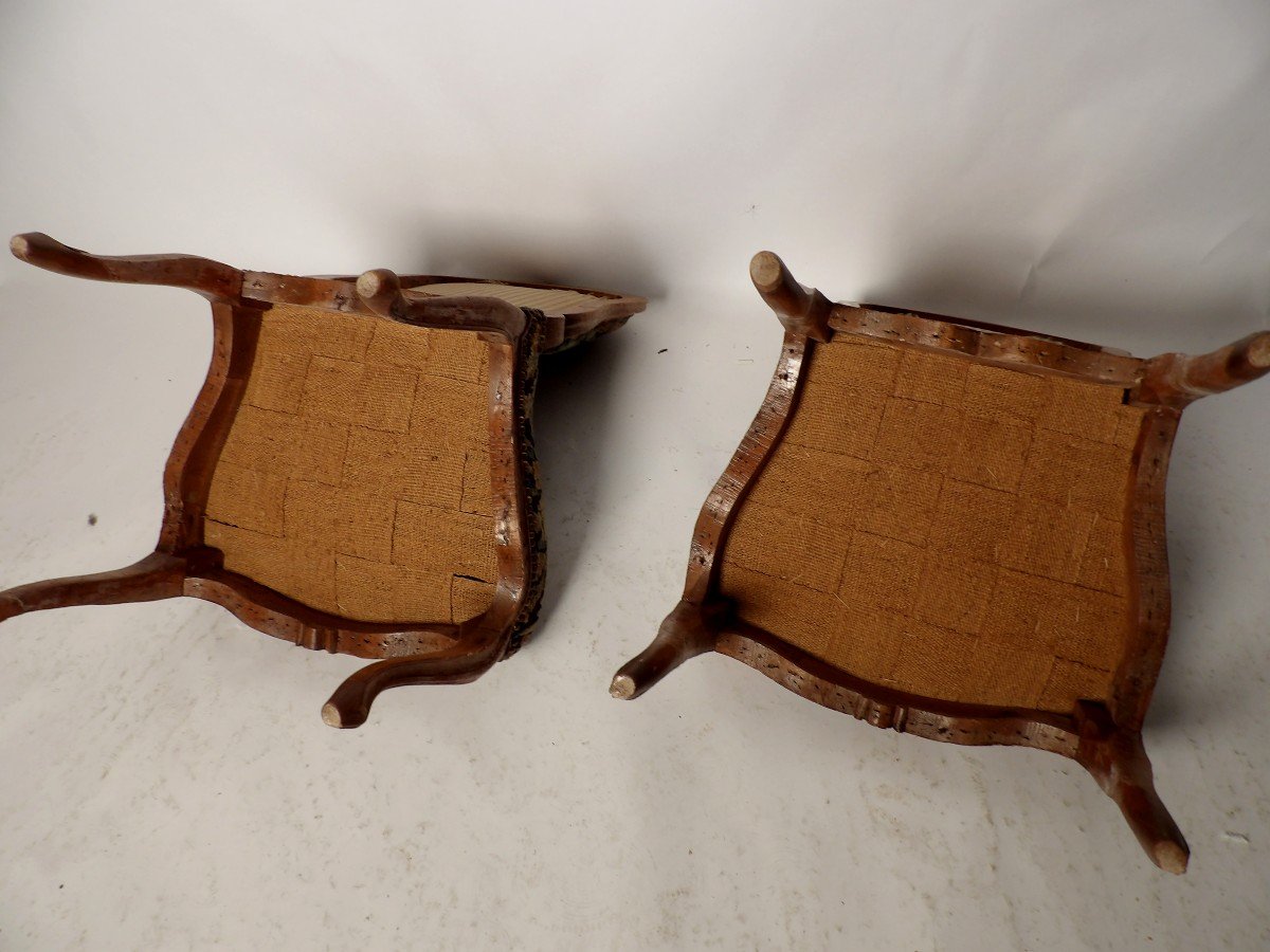 2 18th Century Chairs By Jacques Deshetres-photo-7