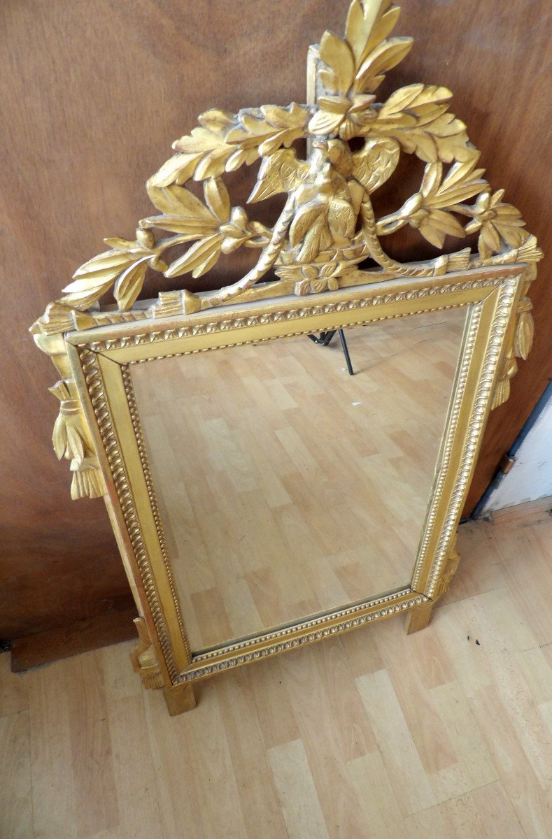 19th Century Wedding Mirror In Golden Wood