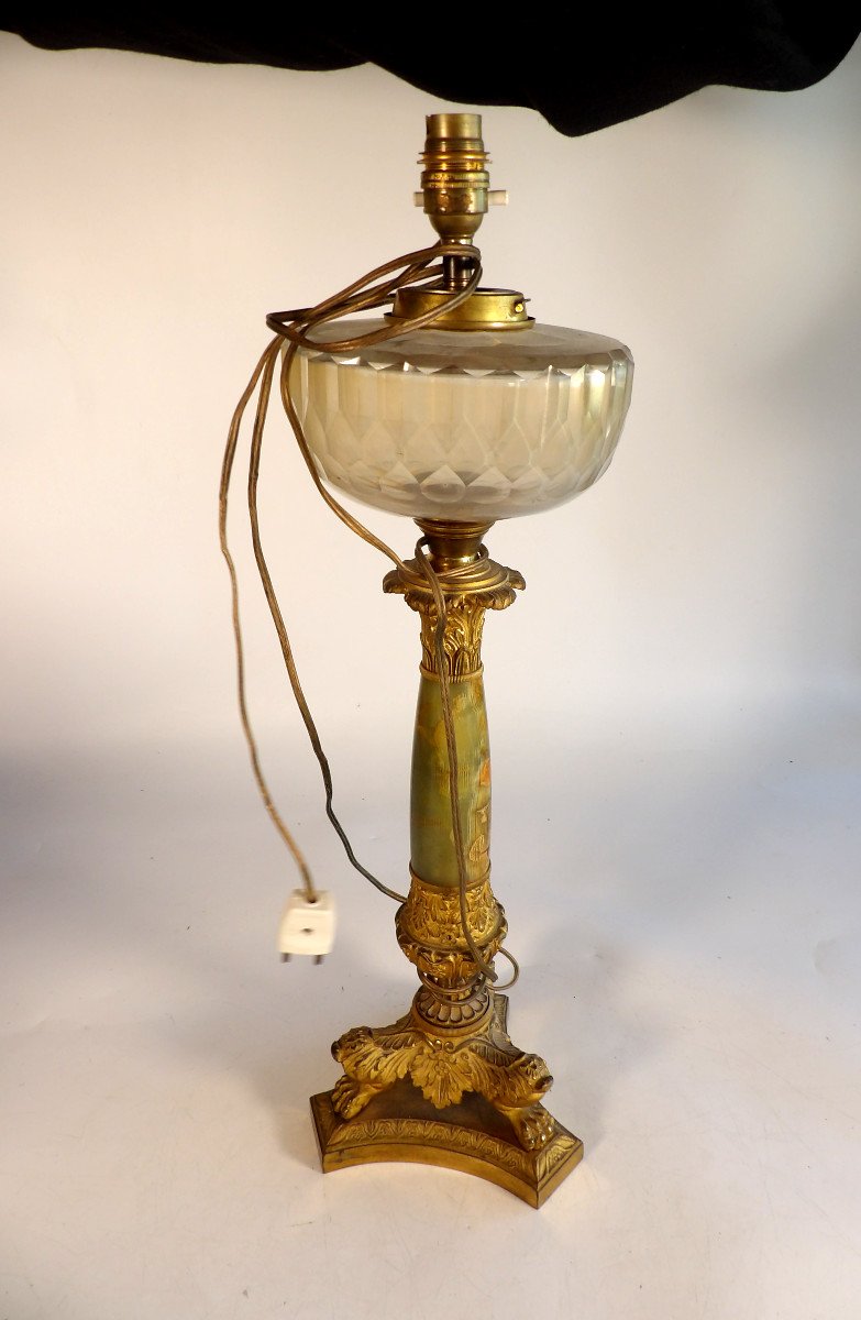 Lampe à Pétrole électrifiée De Style Napoléon III-photo-2