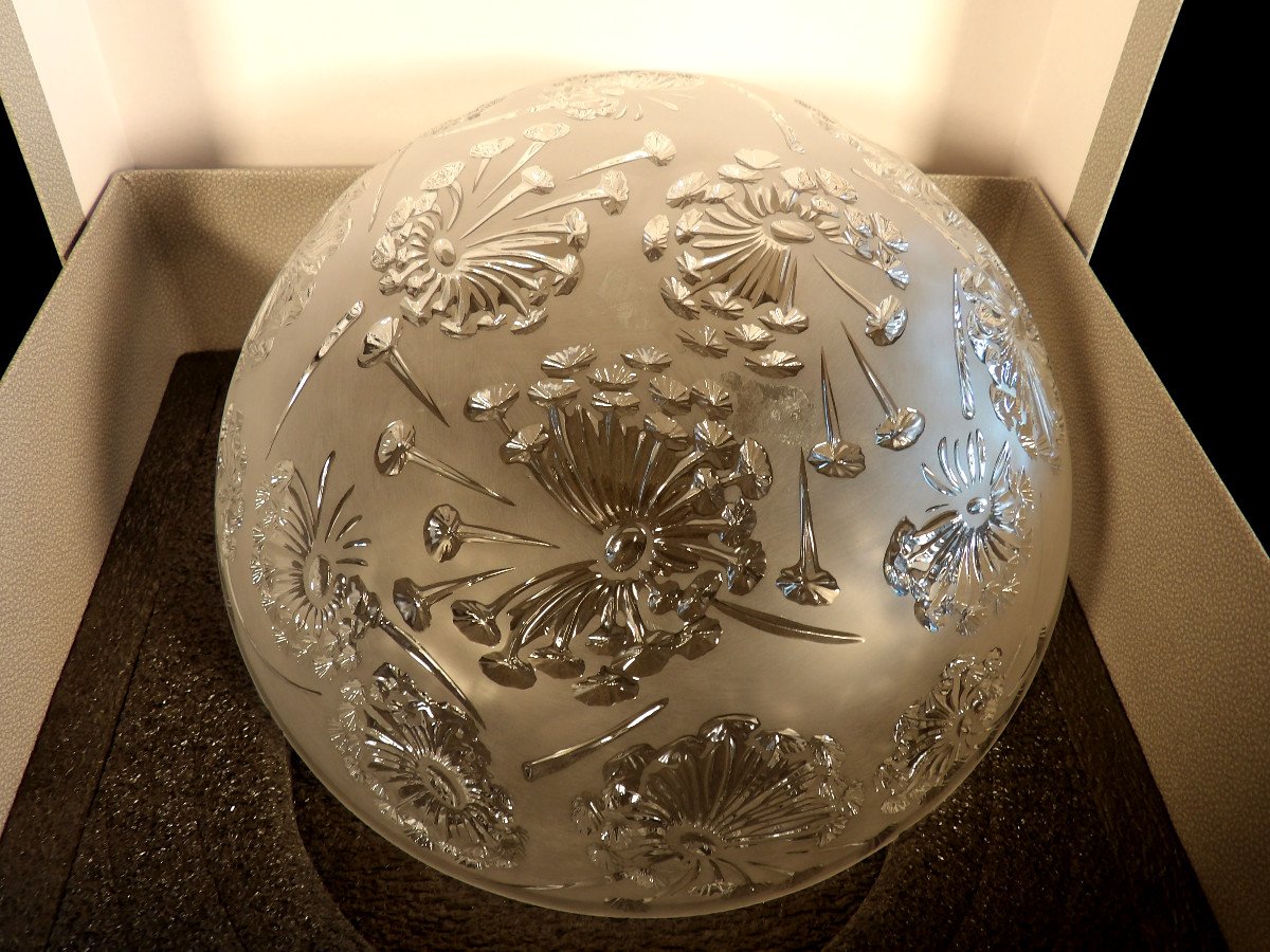 Large Lalique France Bowl "bucolique"-photo-4
