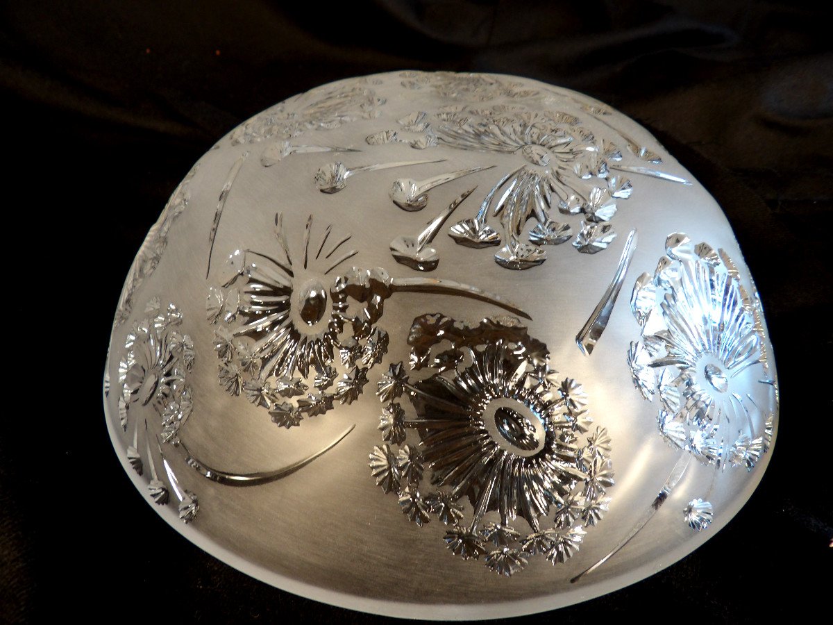 Large Lalique France Bowl "bucolique"-photo-4