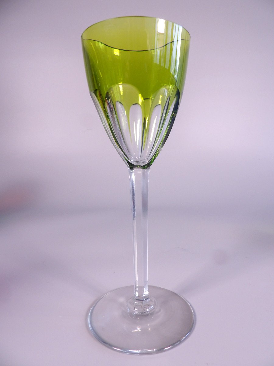 Suite Of 6 Roemers / Crystal Wine Glasses - Genova Model By Baccarat-photo-1