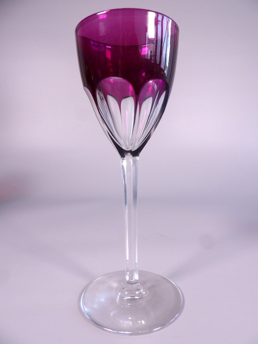 Suite Of 6 Roemers / Crystal Wine Glasses - Genova Model By Baccarat-photo-2