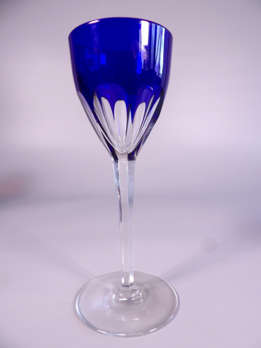 Suite Of 6 Roemers / Crystal Wine Glasses - Genova Model By Baccarat-photo-4