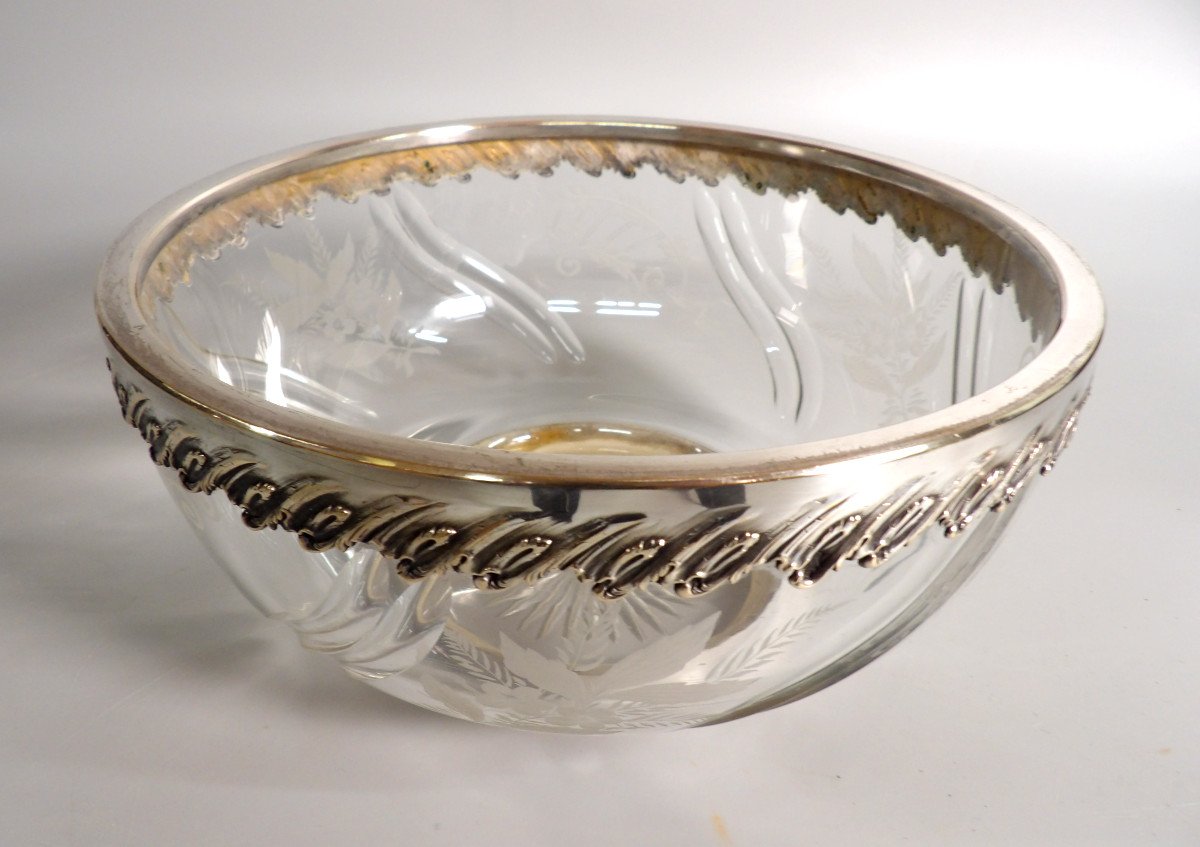 Art Nouveau Cup Enhanced With Silver Metal By Victor Saglier (1809-1894)